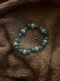 Teel & purple handmade bracelet