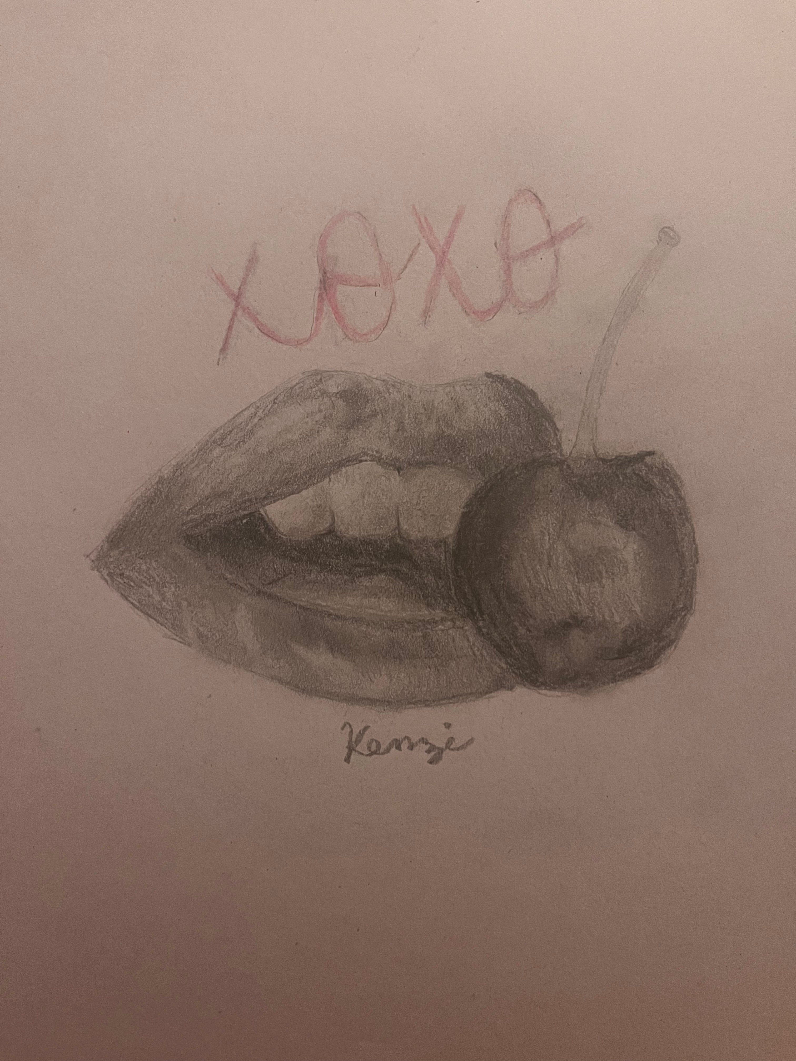 Bite of cherry