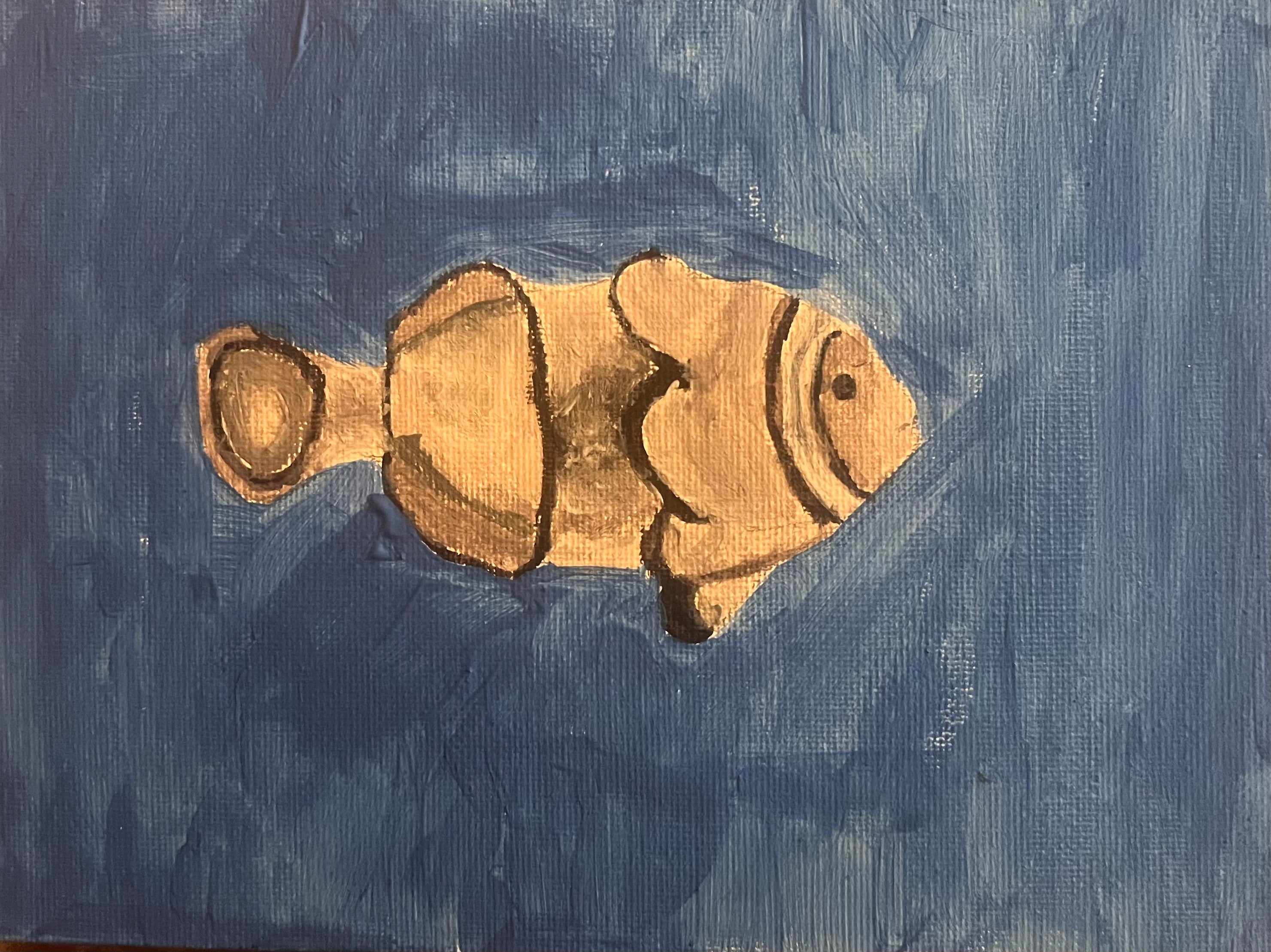 Basic clown fish painting size small